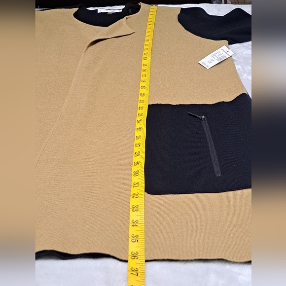 Jones Studio Separates Camel & Black Knit Cardigan Duster Sweater 1X NWT - Picture 12 of 13
